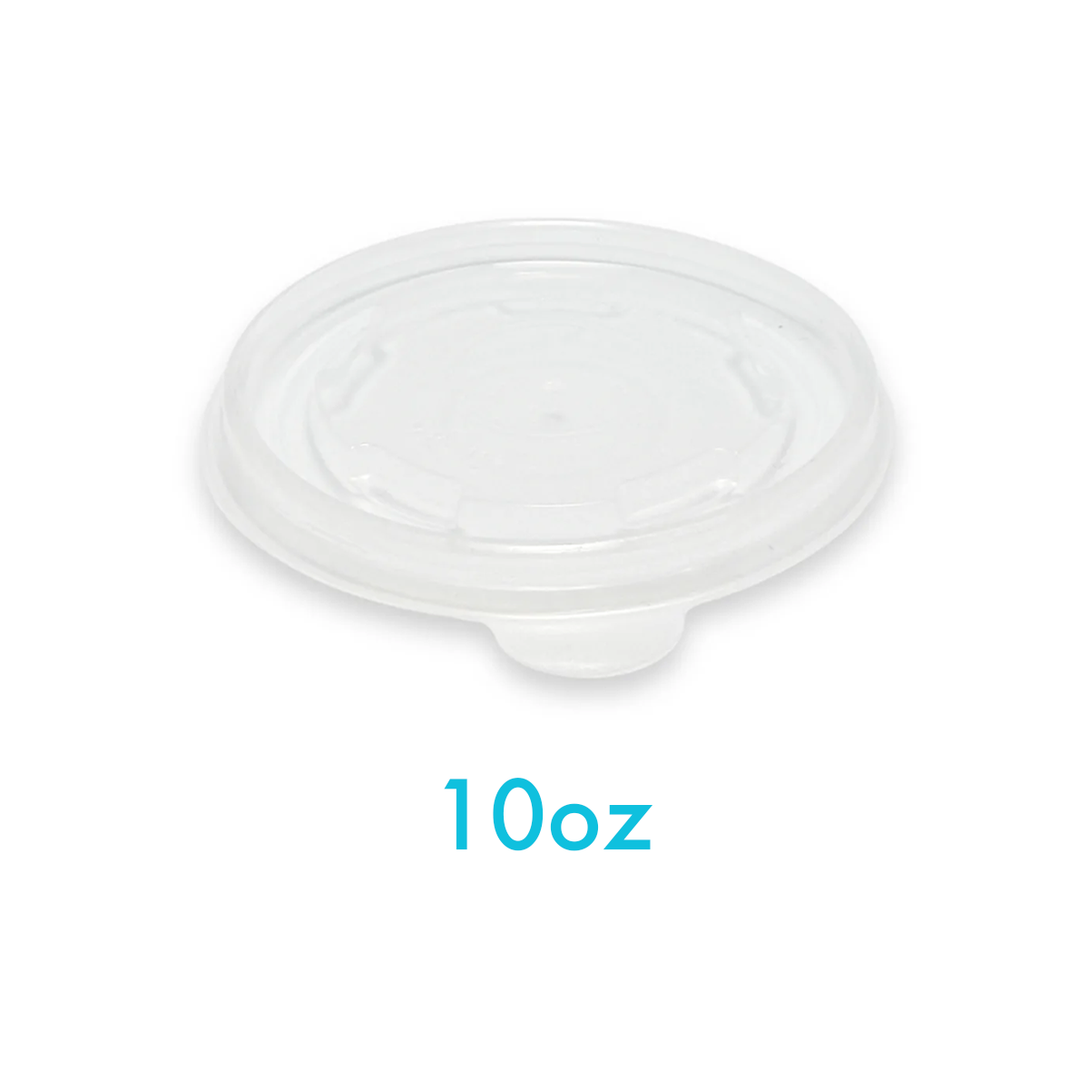 10oz - Plastic Lid for Paper Soup Containers - Carton of 500