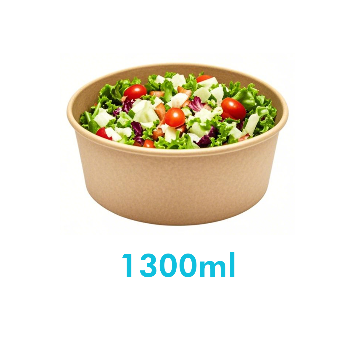 1300ml - Paper Salad Bowl Kraft - Carton of 300