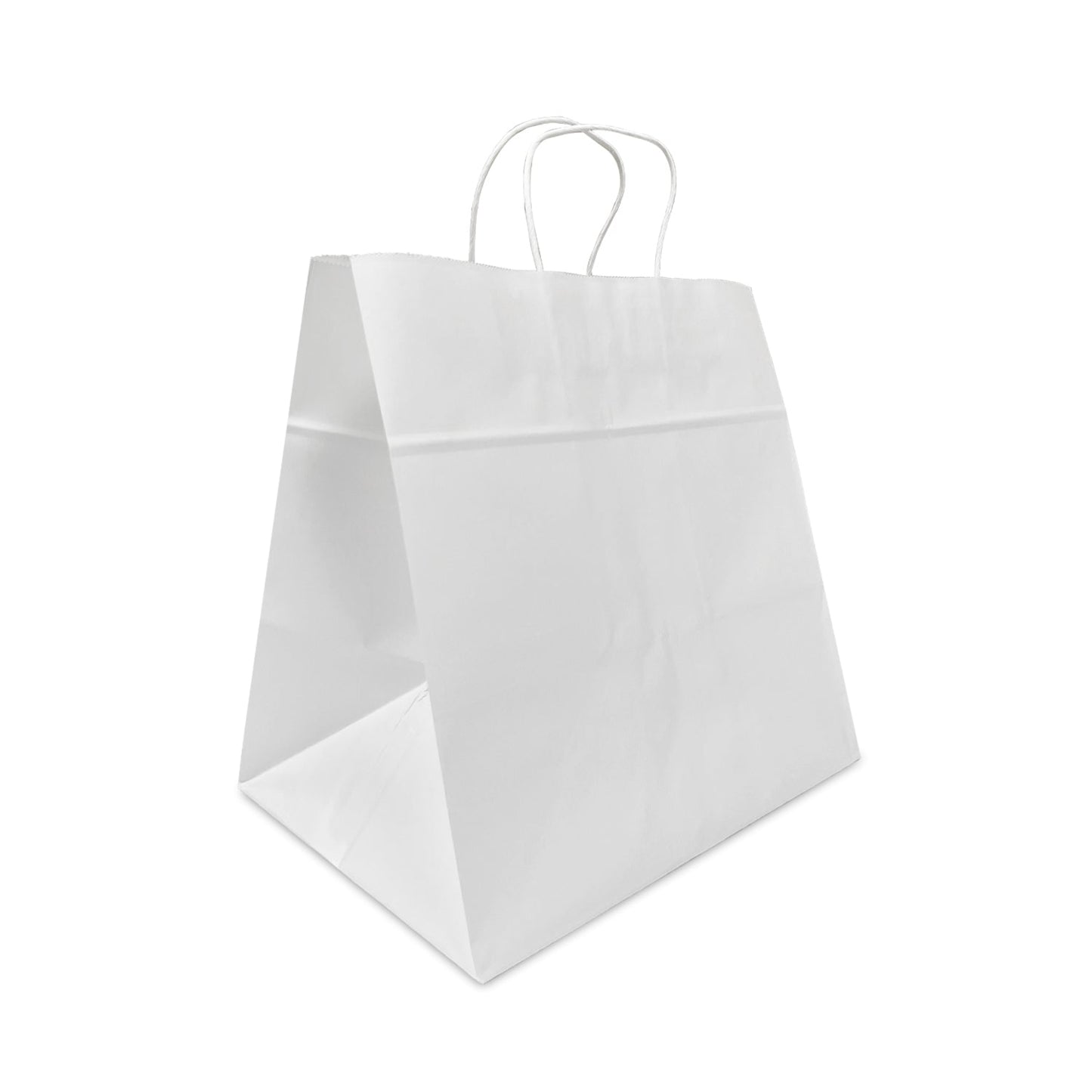 250 Pcs, Cake, 16x6x19.25 inches, White Kraft Paper Bags, with Twisted Handles