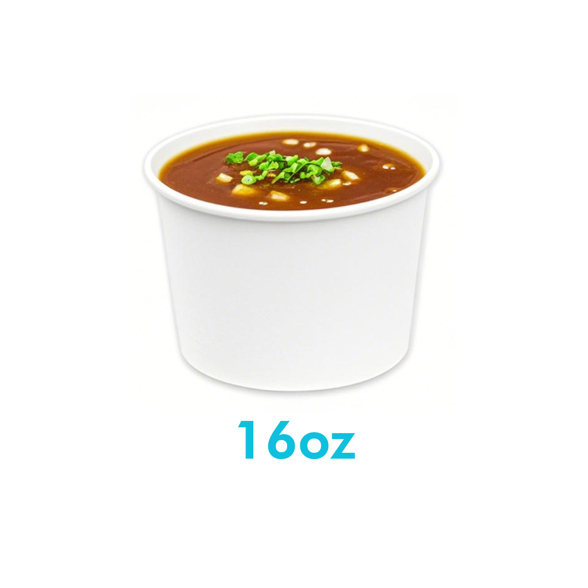 16oz - Paper Soup Container White - Carton of 500