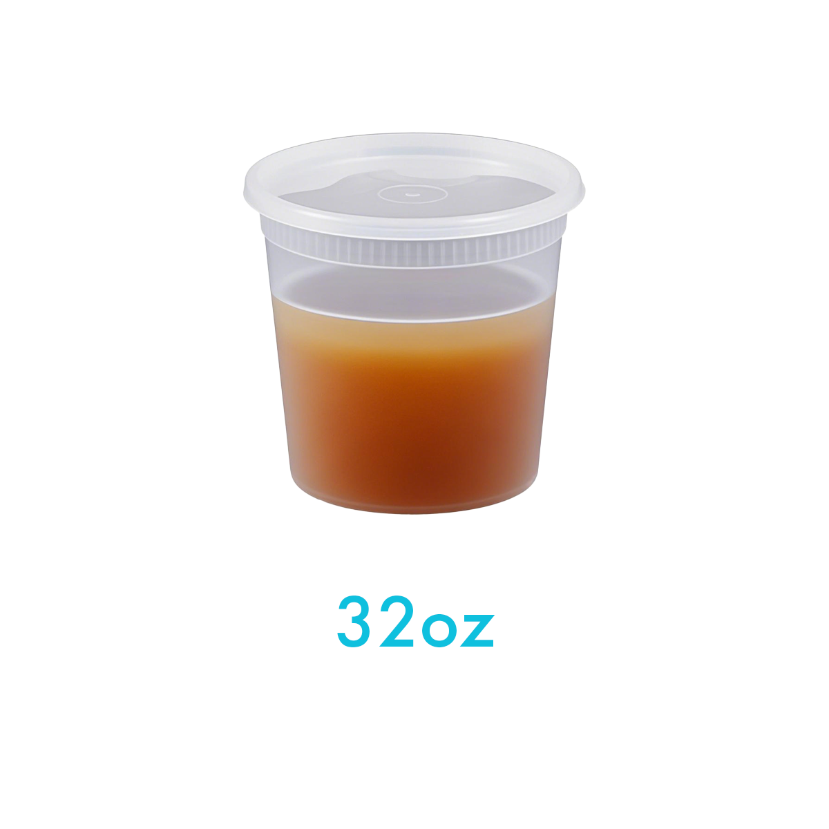 32oz - Plastic Deli Soup Containers Sets Clear - Carton of 240