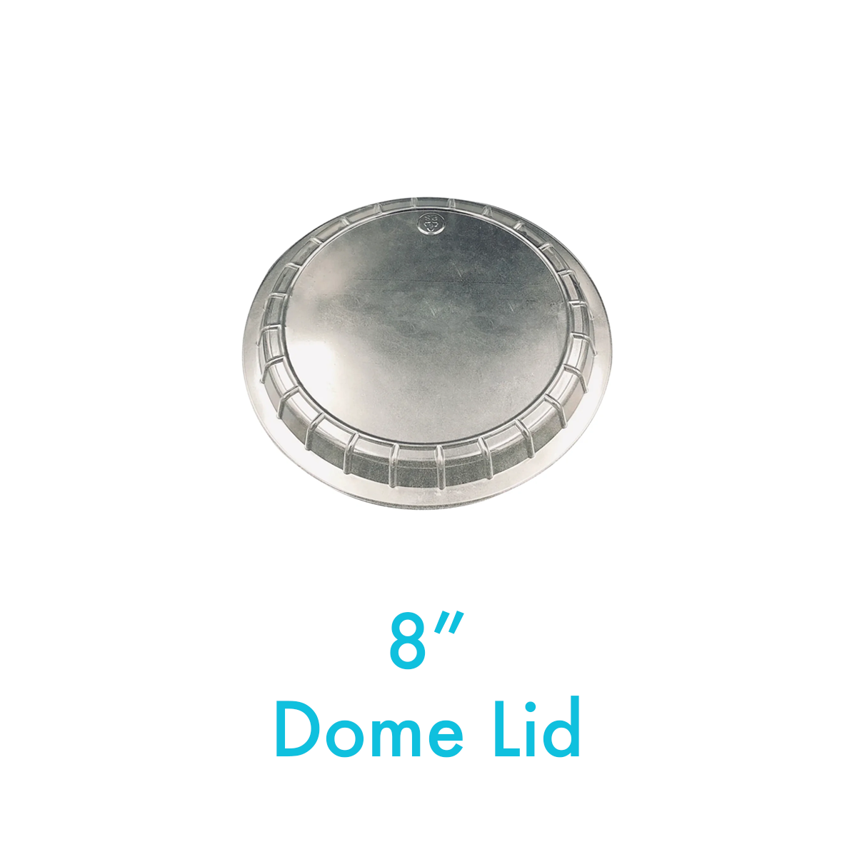 8" - Plastic Dome Lid for Aluminum Containers - Carton of 500