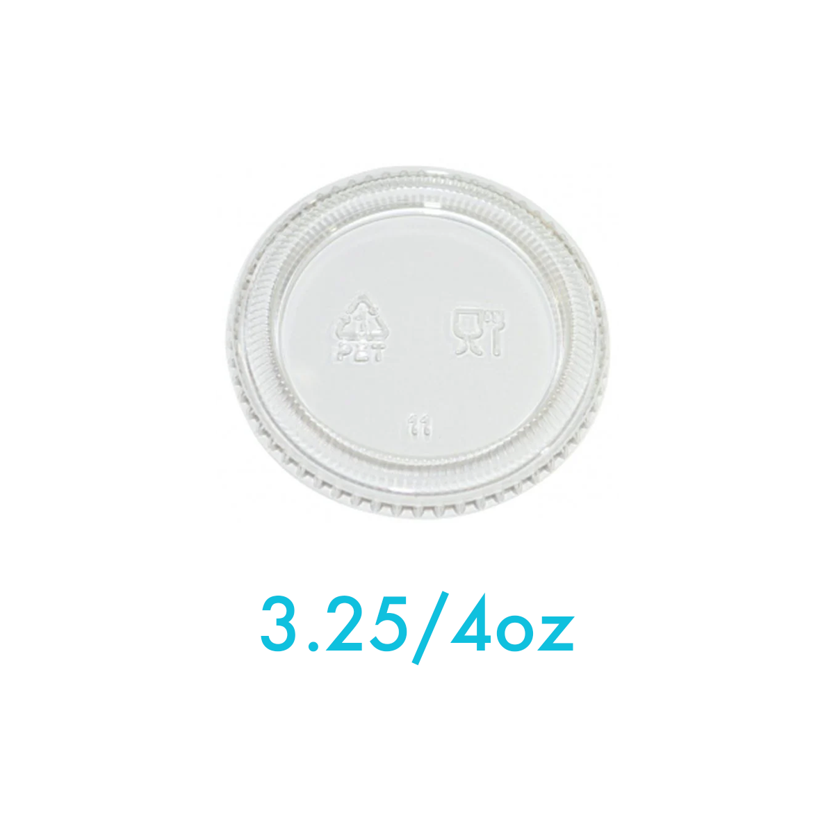 3.25oz/4oz - Plastic Lid for Portion Cups - Carton of 2500