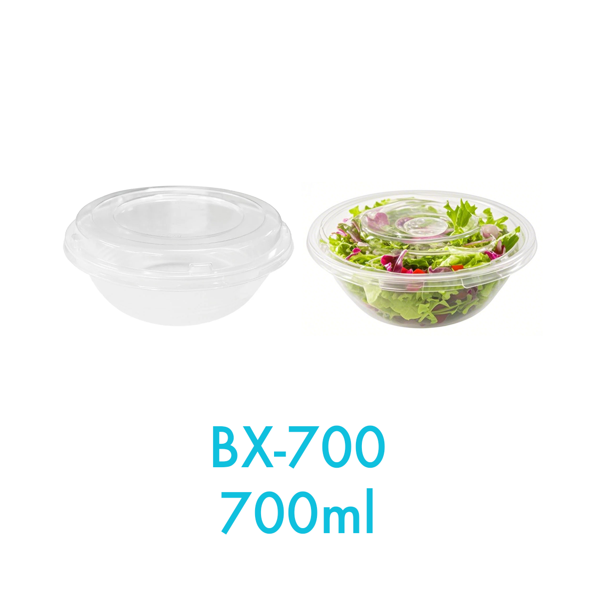 700ml - Clear PP Donburi Bowls Sets - Carton of 300