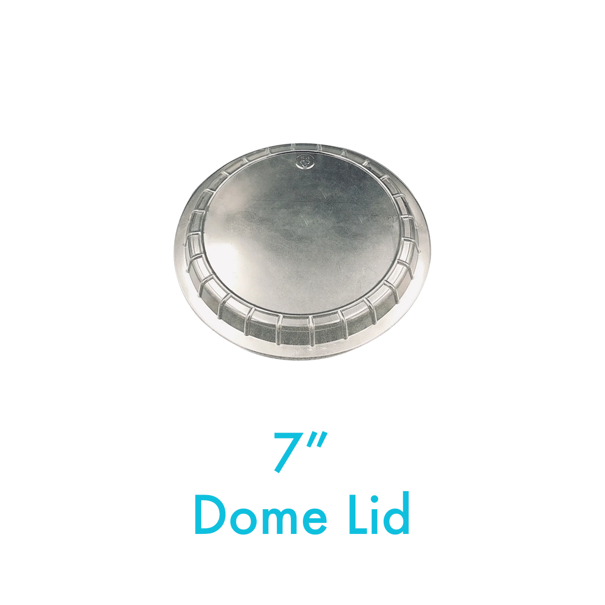 7" - Plastic Dome Lid for Aluminum Containers - Carton of 500