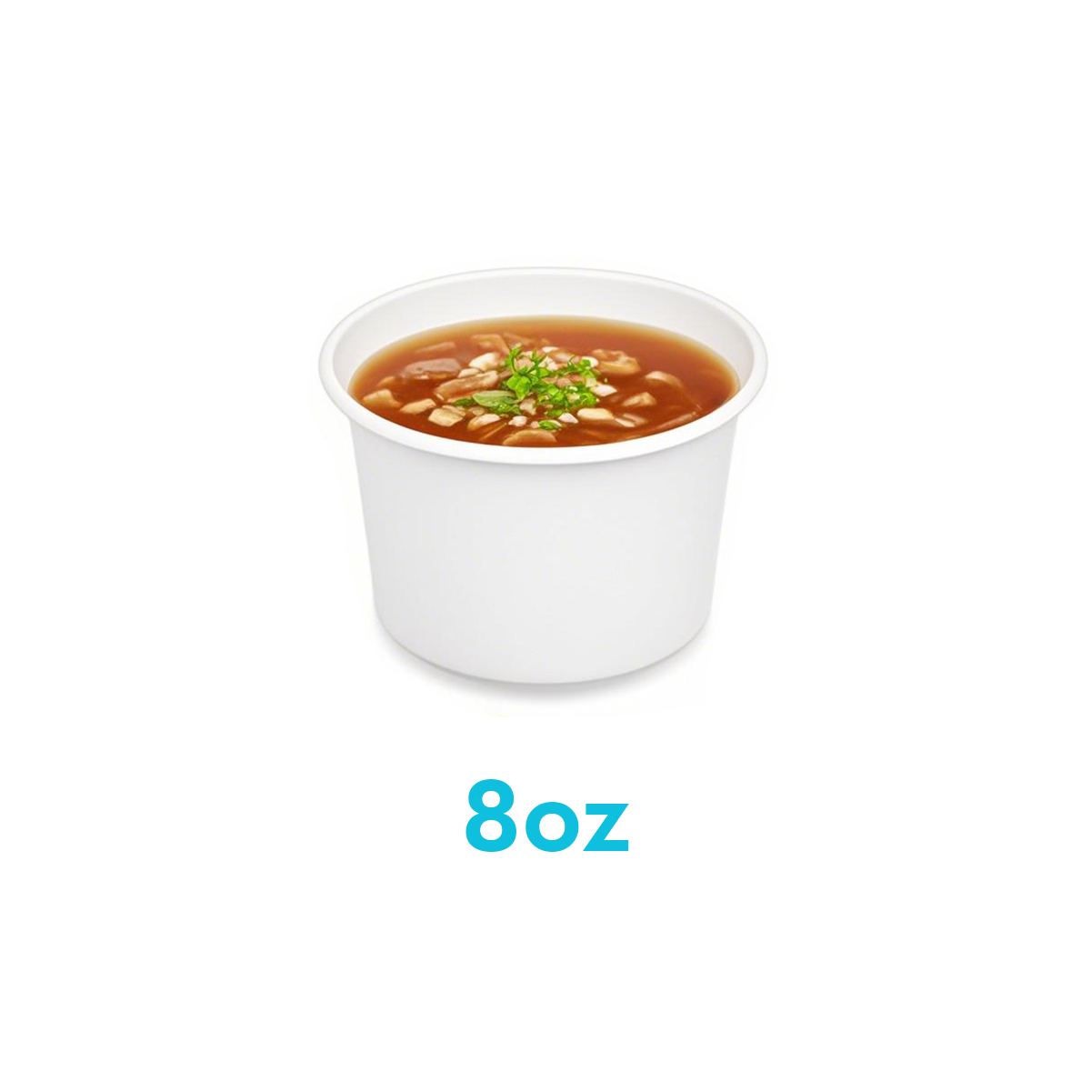 8oz - Paper Soup Container White - Carton of 1000