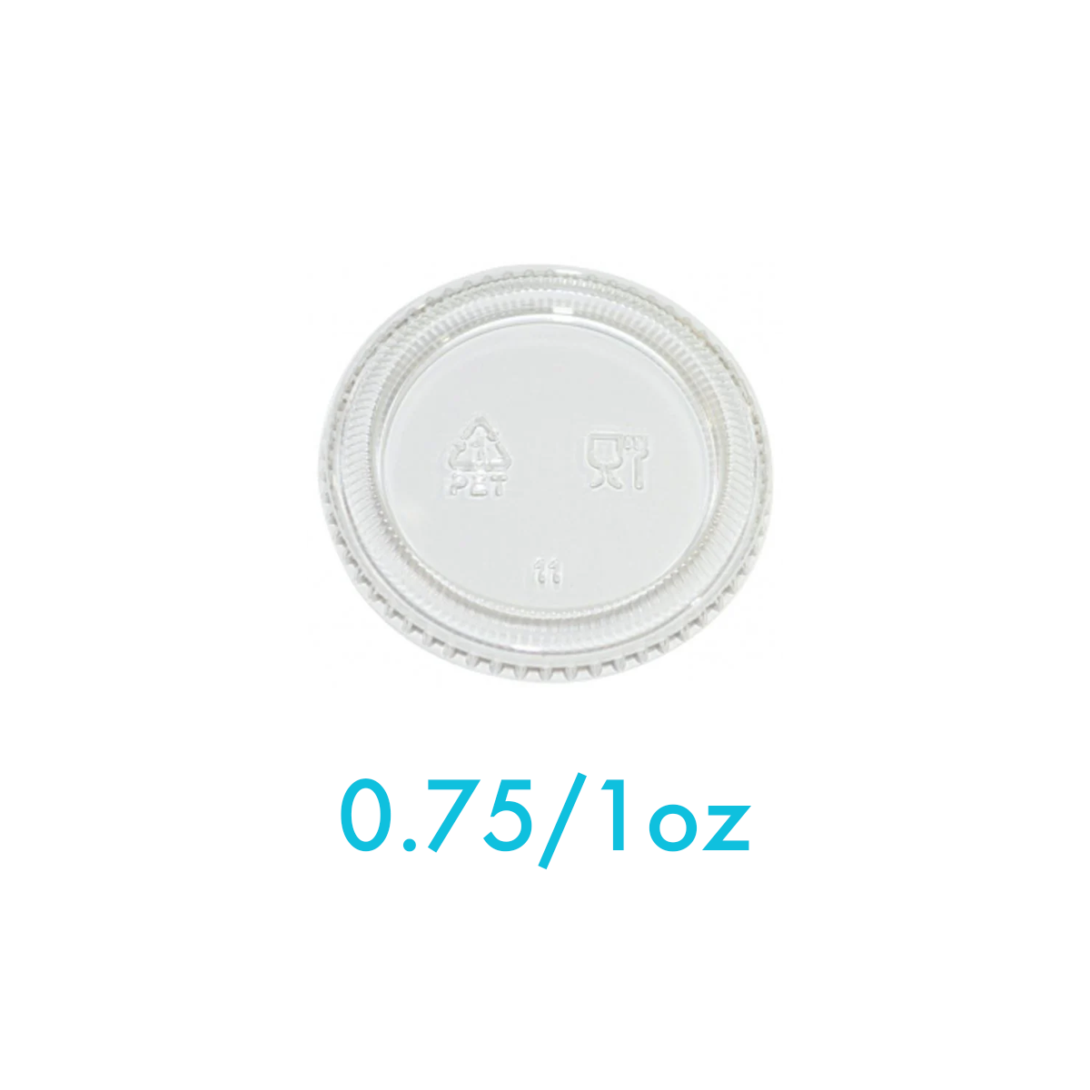 0.75oz/1oz - Plastic Lid for Portion Cups - Carton of 2500