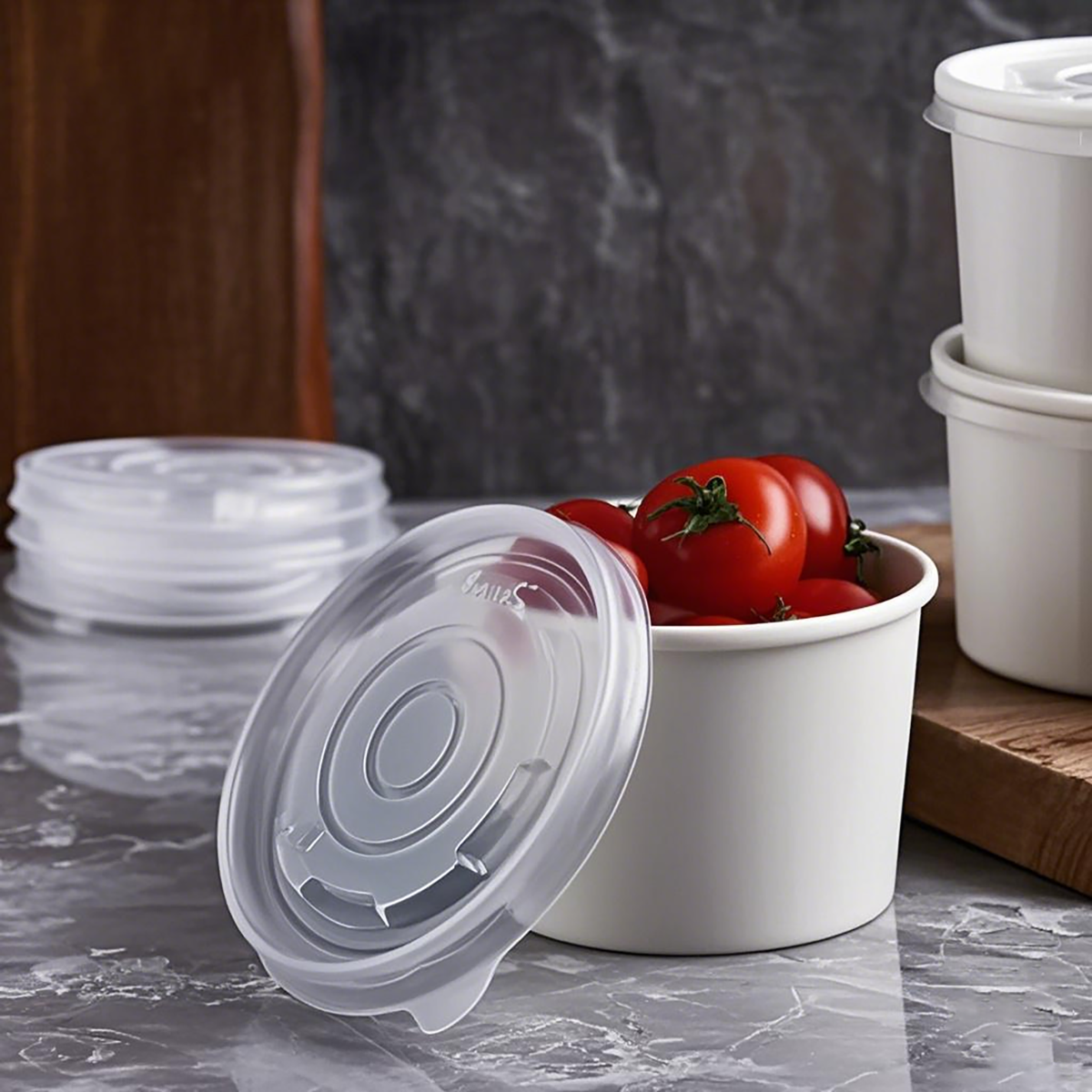 4oz - Paper Soup Container White - Carton of 1000