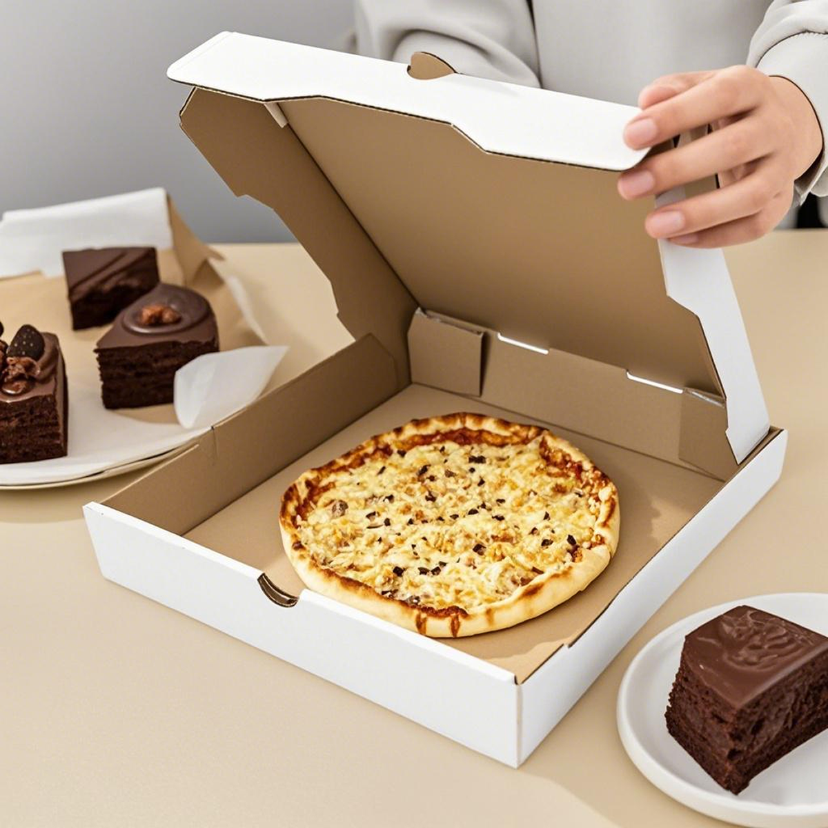 10" x 10" x 2" - White Pizza Boxes - Carton of 50