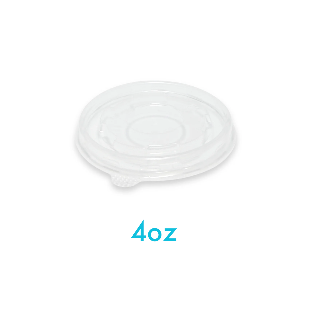 4oz - Plastic Lid for Paper Soup Containers - Carton of 1000