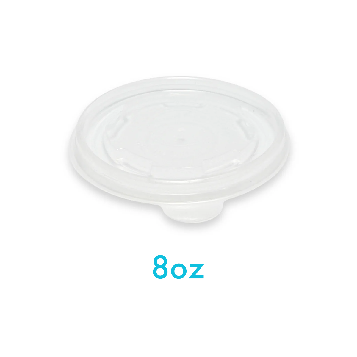 8oz - Plastic Lid for Paper Soup Containers - Carton of 1000