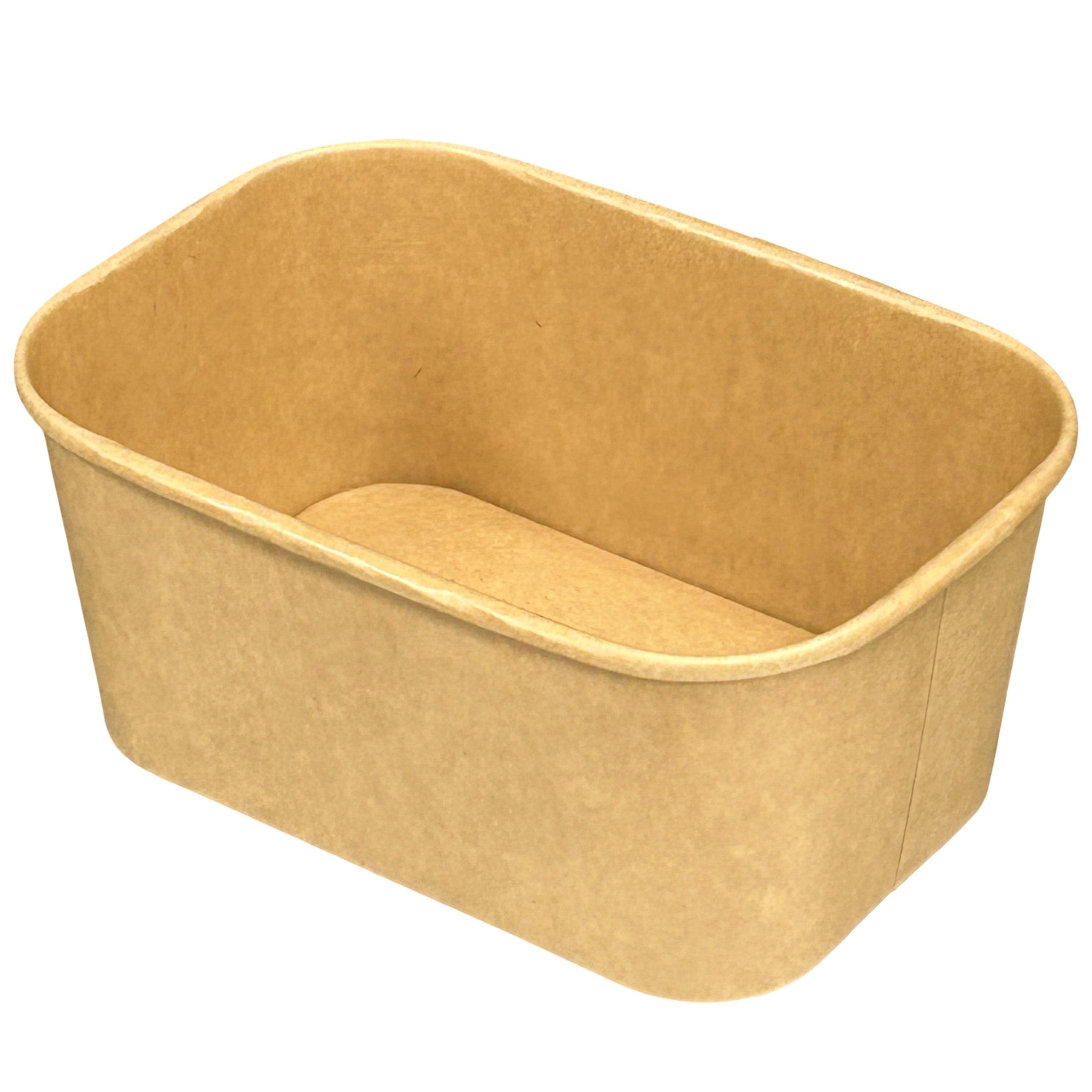 1000ml - Paper Food Container Kraft Rectangle - Orca Select - Carton of 300