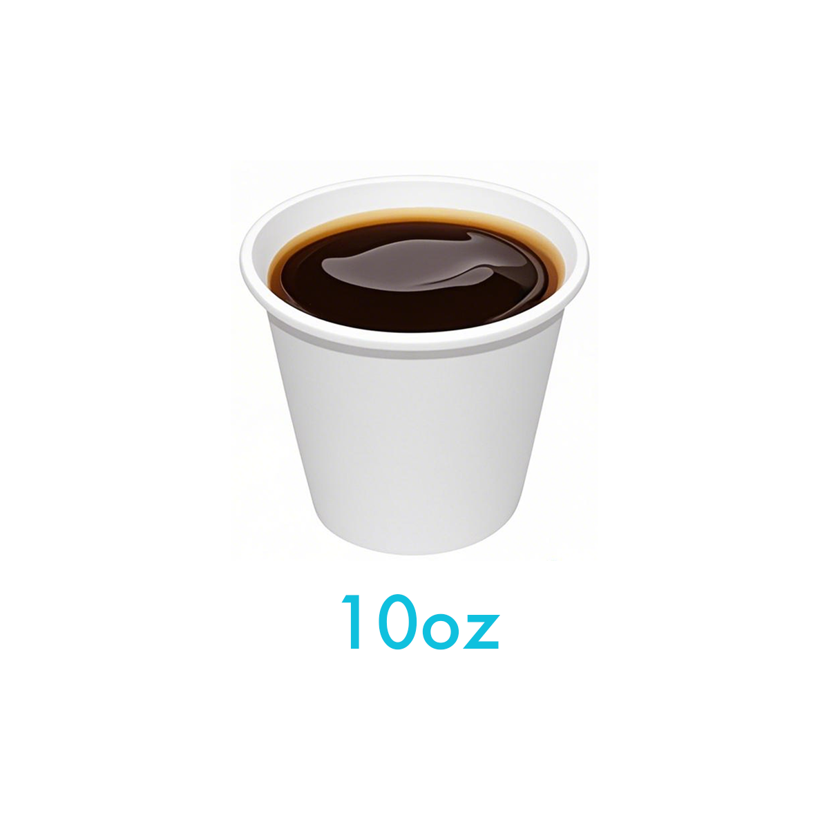 10oz - Single Wall Paper Hot Coffee Cup White with 90mm Opening - Carton of 1000