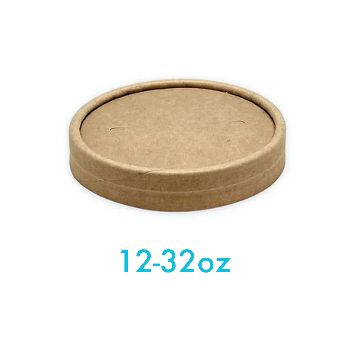 26oz/32oz - Kraft Paper Lid for Paper Soup Containers - Carton of 500