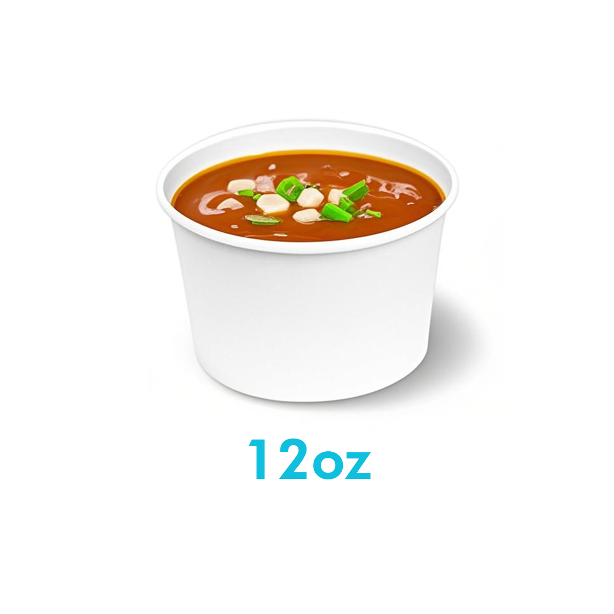 12oz - Paper Soup Container White - Carton of 500