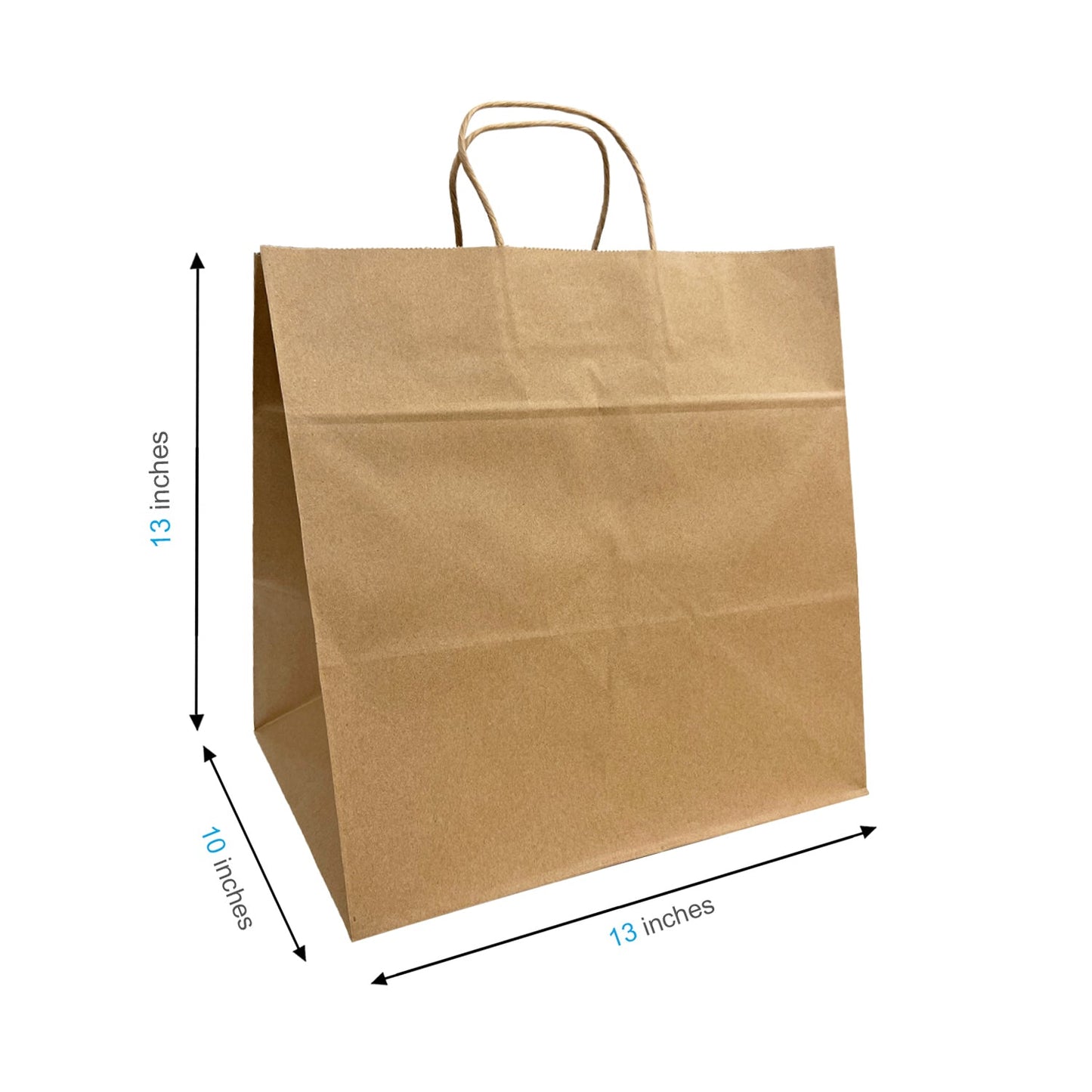 Cake 13x10x13 inches Kraft Paper Bags Twisted Handles - Carton of 250