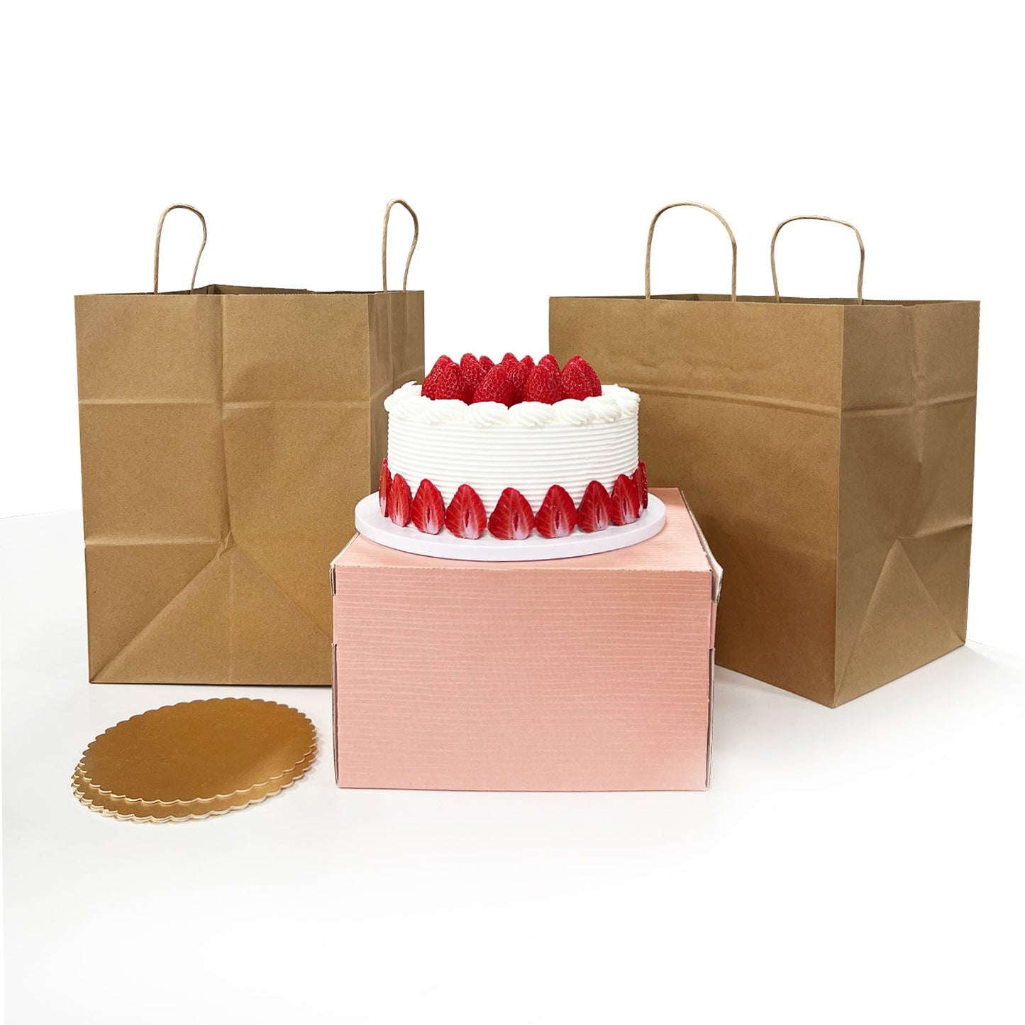 Cake 13x10x13 inches Kraft Paper Bags Twisted Handles - Carton of 250