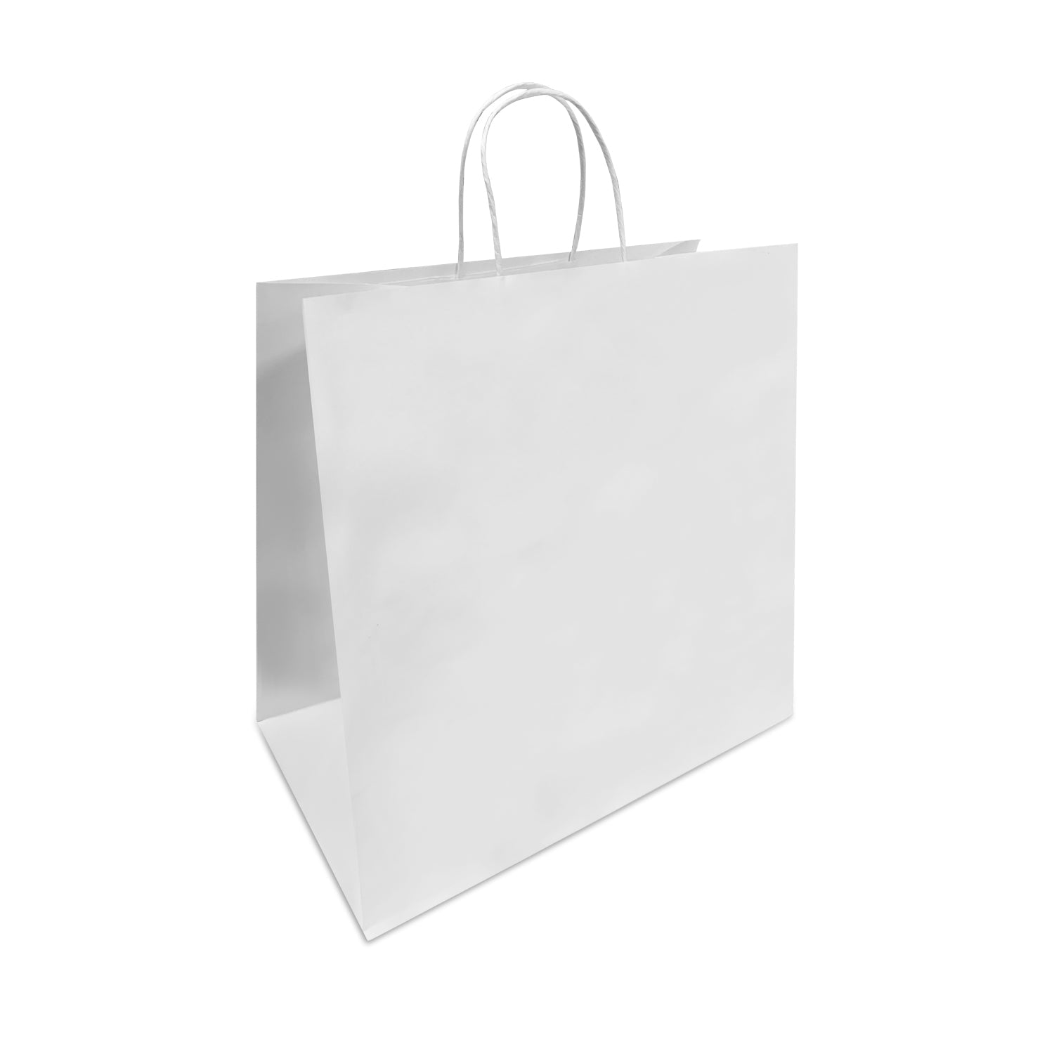 250 Pcs, Star, 13x7x13 inches, White Kraft Paper Bags, with Twisted Handle