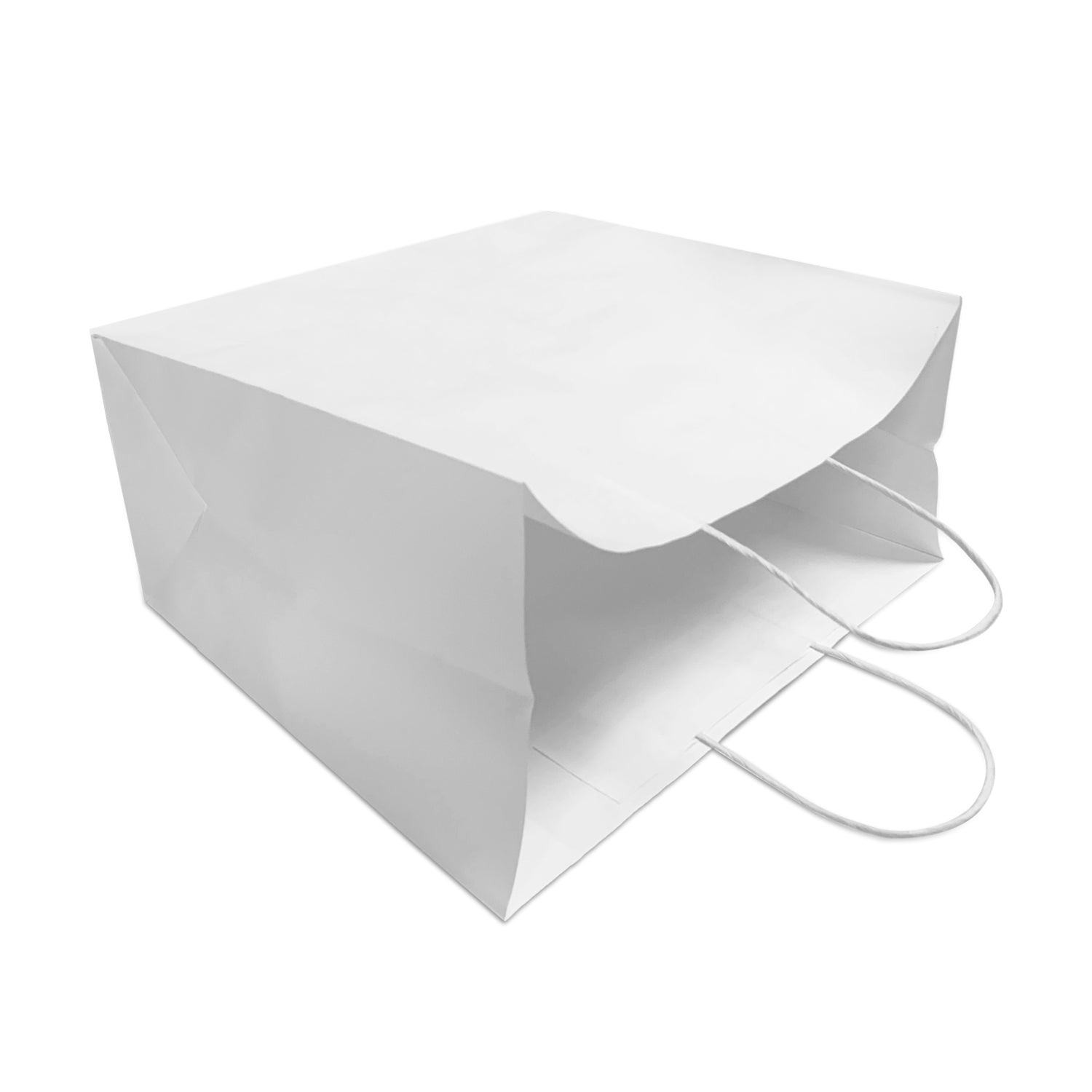 250 Pcs, Star, 13x7x13 inches, White Kraft Paper Bags, with Twisted Handle