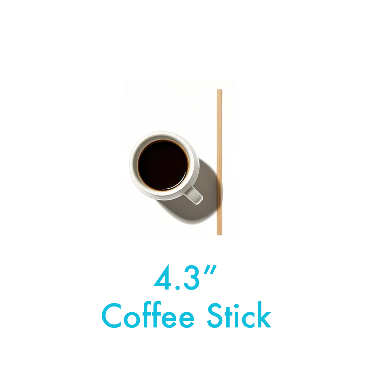 4.3" - Bamboo Coffee Sticks - Carton of 10000