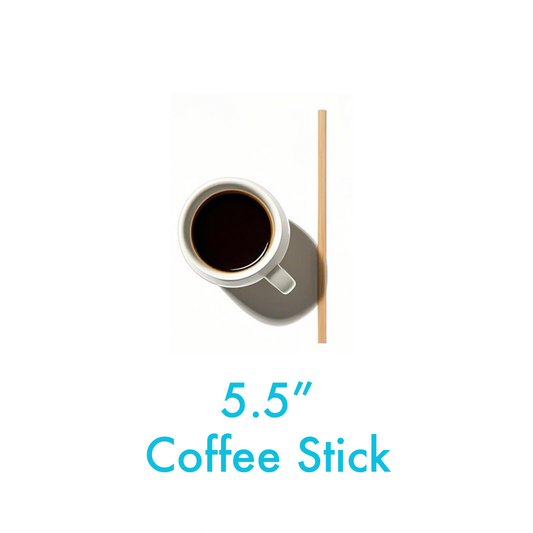 5.5" - Bamboo Coffee Sticks - Carton of 10000