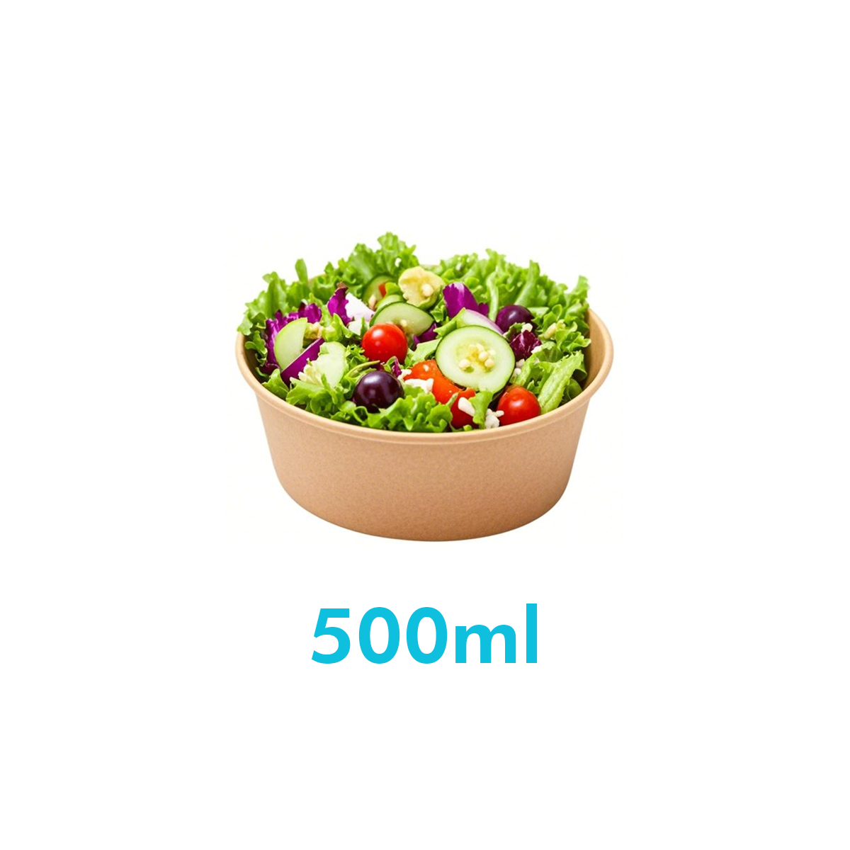 500ml - Paper Salad Bowl Kraft - Carton of 300