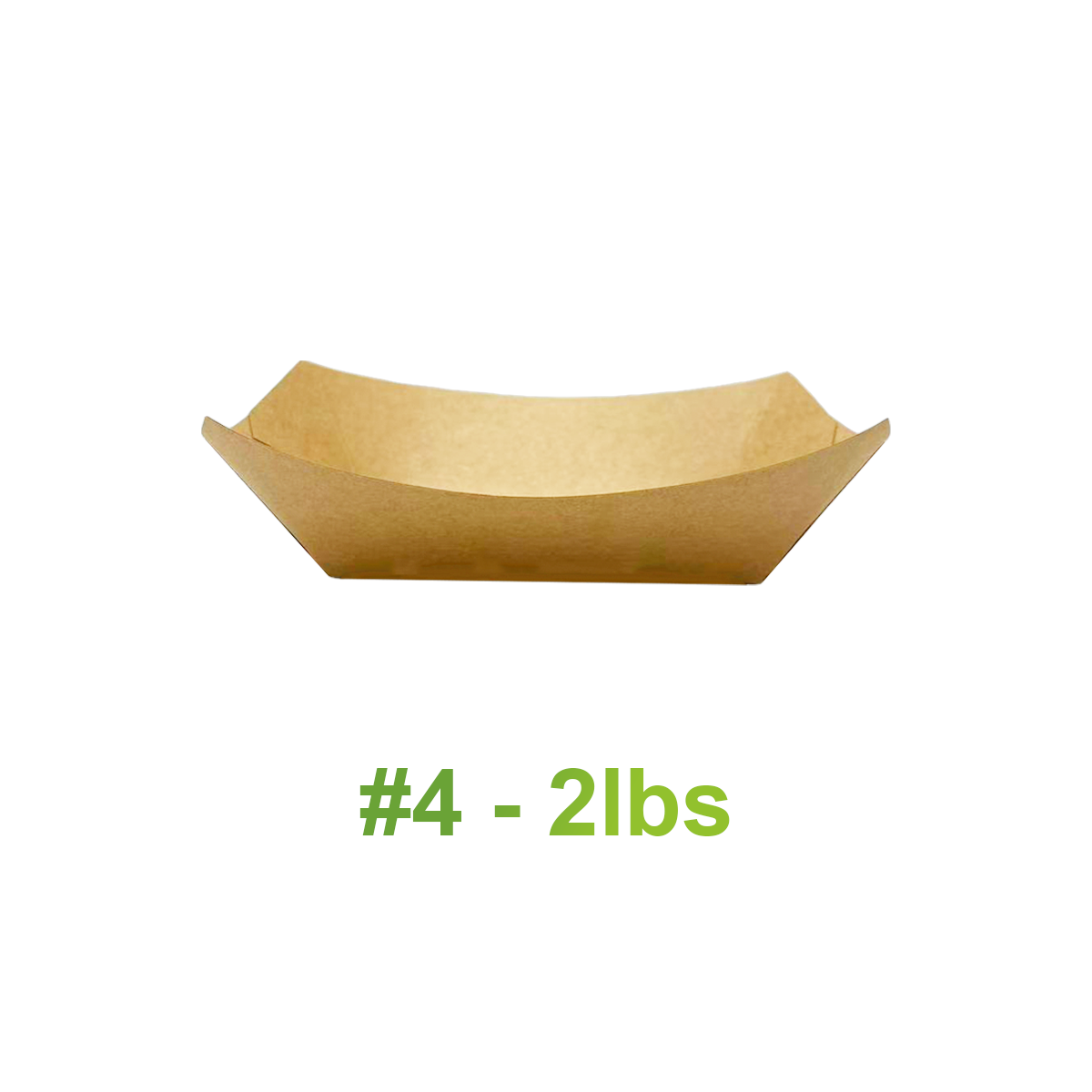 #4- 2lbs Kraft Paper Boat Trays - Carton of 1000