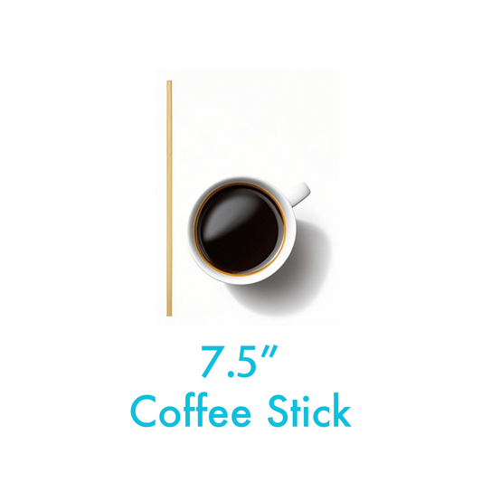 7.5" - Bamboo Coffee Sticks - Carton of 10000