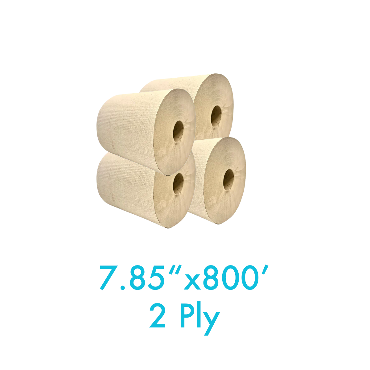 7.85" x 800' - 2 Ply Paper Hand Towel Kraft - Carton of 6