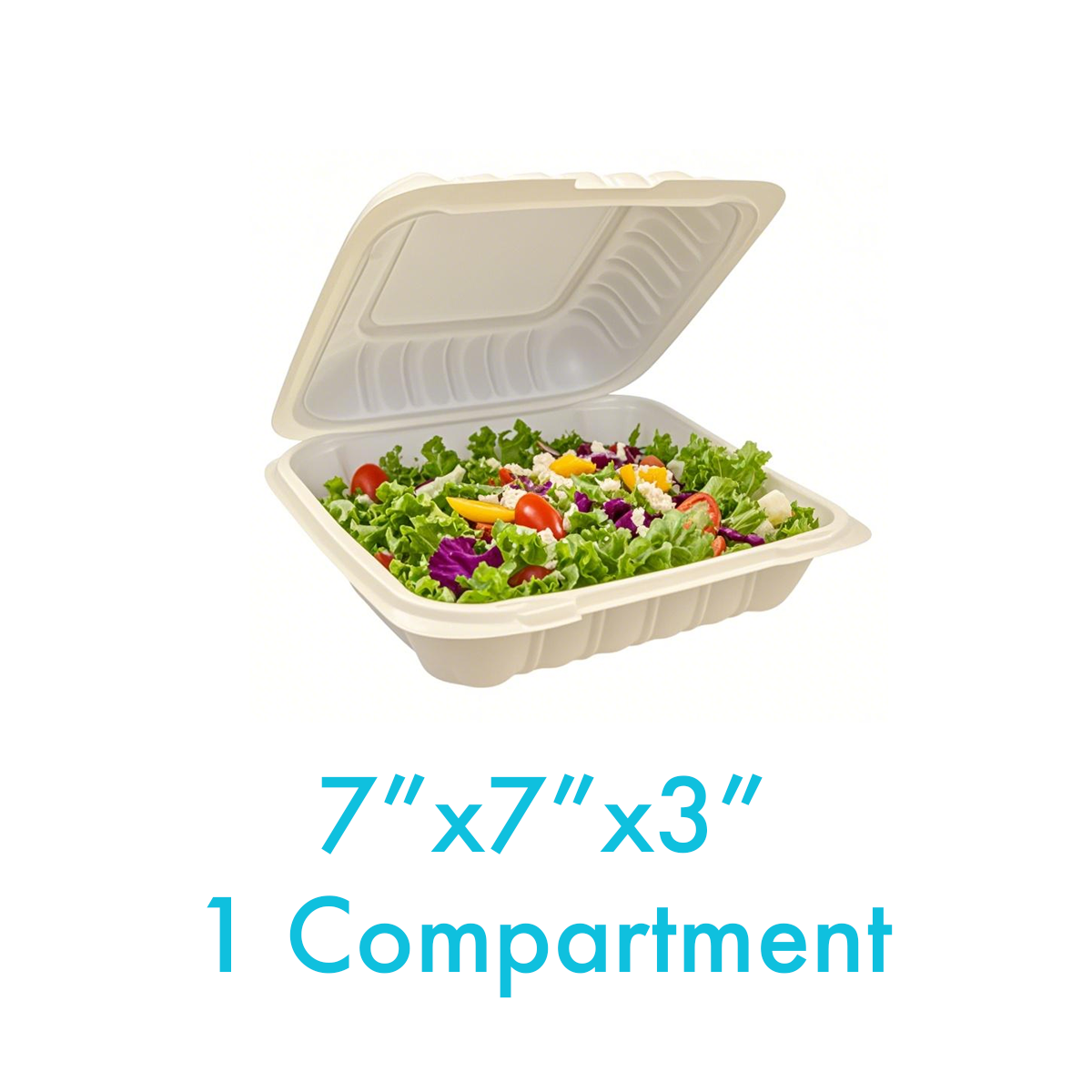 7" x 7" x 3" - Pebble Clamshell Hamburger Box - Carton of 150