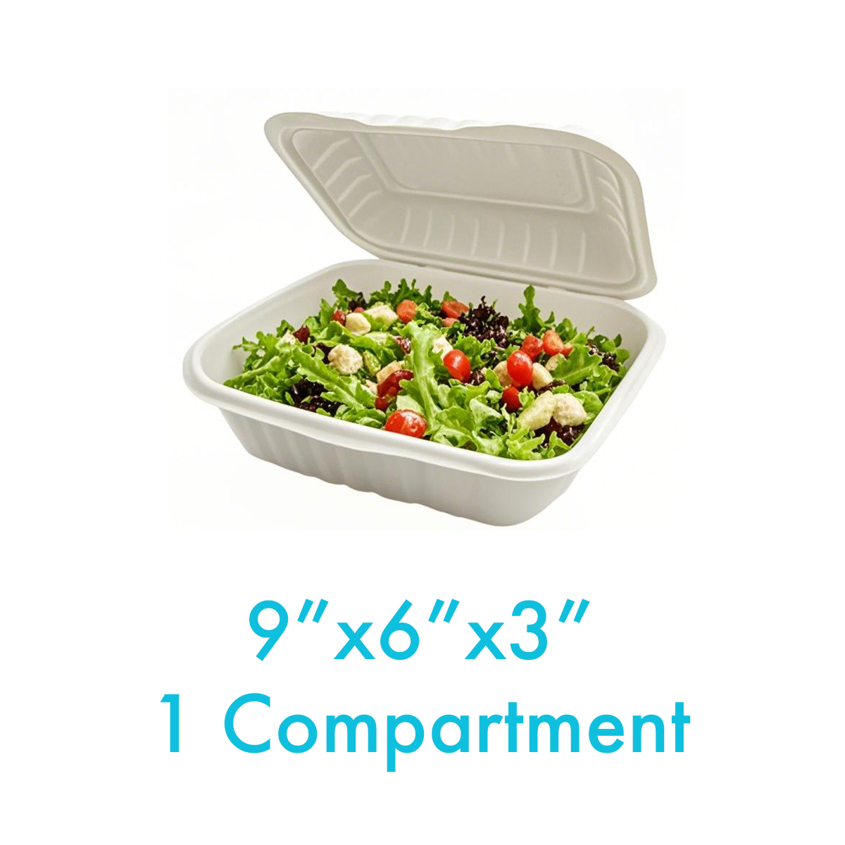 9" x 6" x 3" - Pebble Clamshell Hamburger Box - Carton of 150