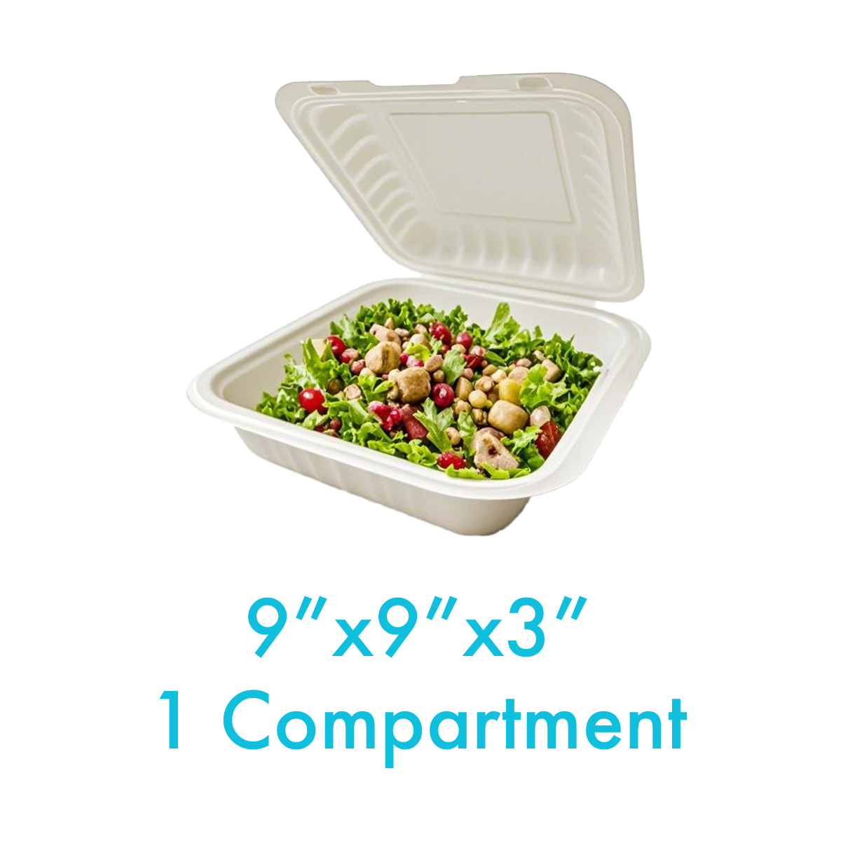 9" x 9" x 3" - Pebble Clamshell Hamburger Box - Carton of 150