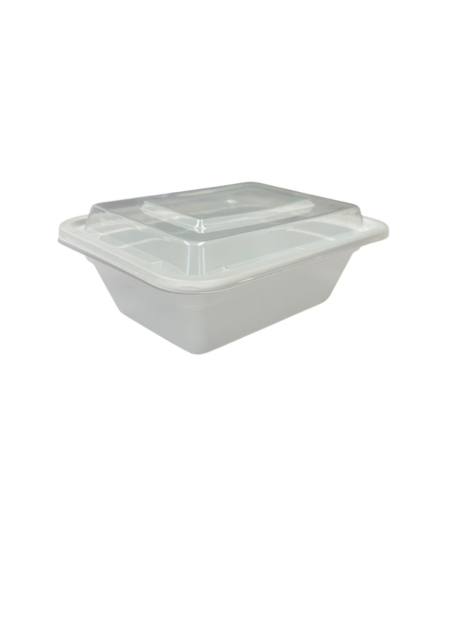 12oz - PP Rectangle Container Combo Set White - Carton of 150