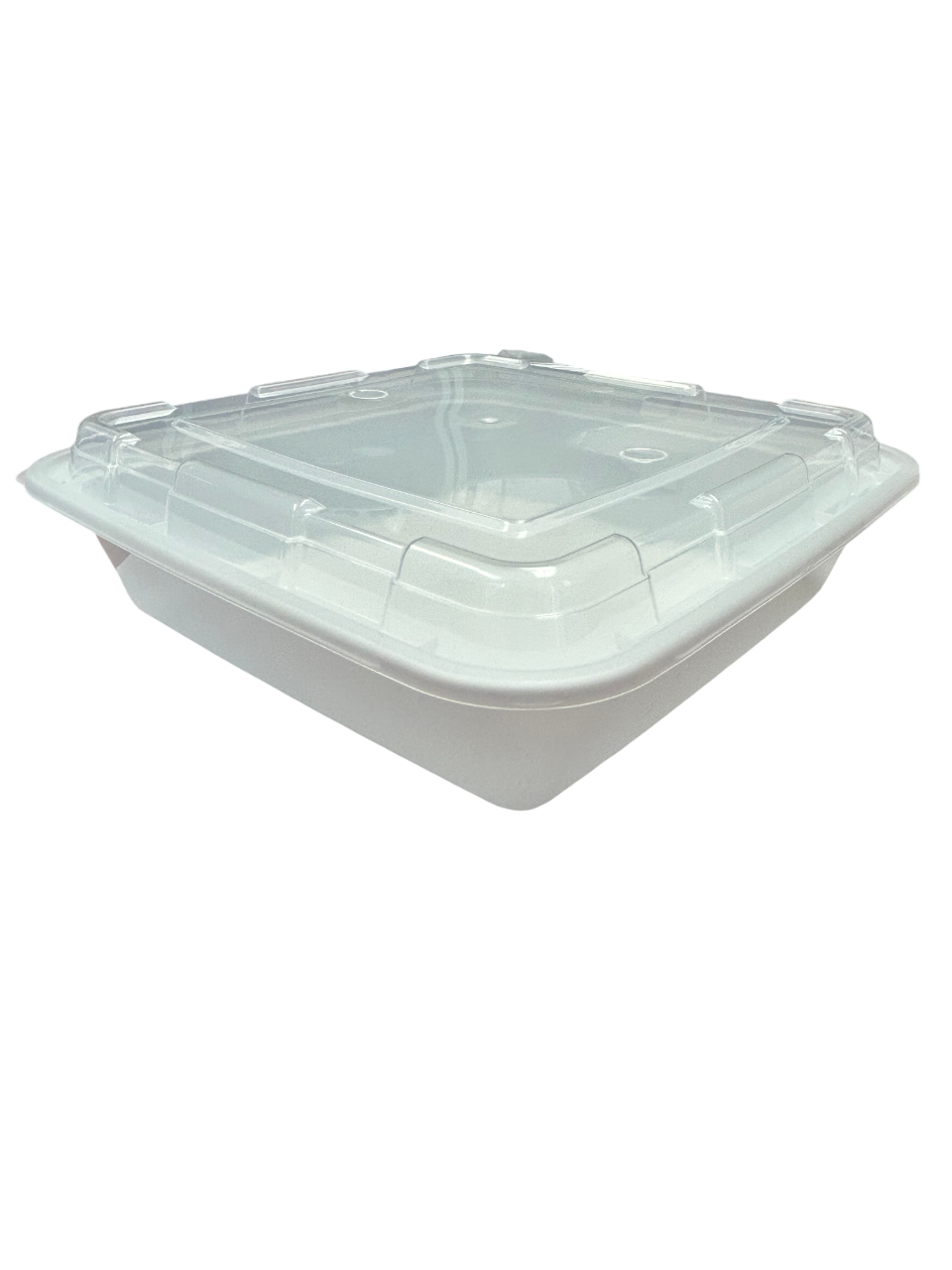 48oz - 9" x 9" PP Rectangle Container Combo Set White - Carton of 100