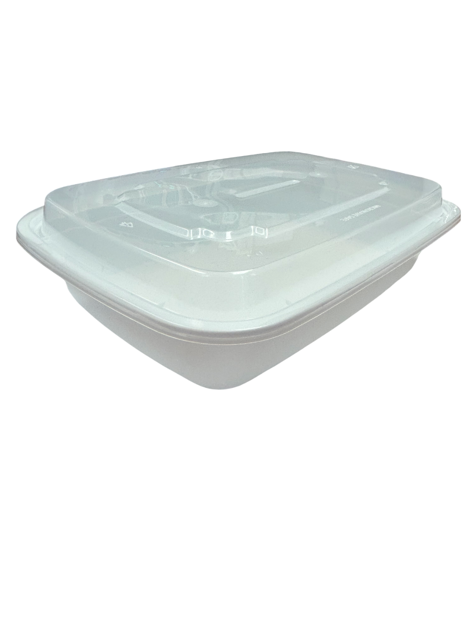 58oz - 10" x 7" PP Rectangle Container Combo Set White - Carton of 150