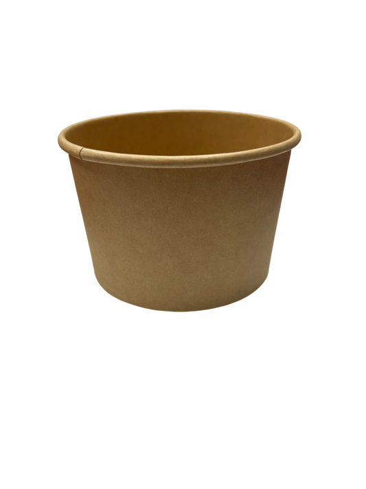 16oz - 116mm Paper Soup Containers Kraft - Carton of 1000