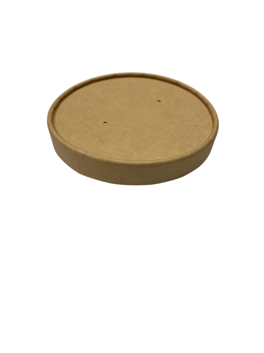 26oz/32oz - Kraft Paper Lid for Paper Soup Containers - Carton of 500