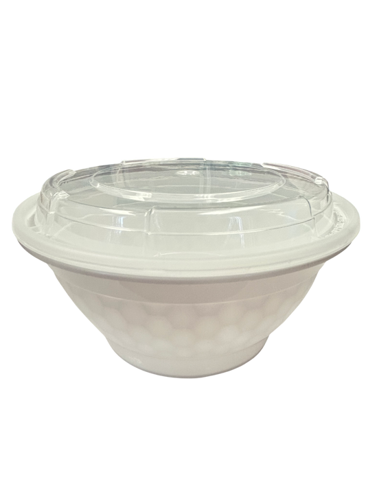 32oz - PP Round Noodle Bowl Container Combo Set White - Carton of 150