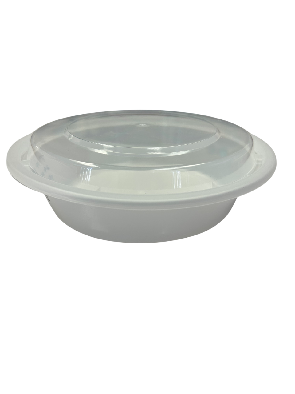32oz - PP Round Bowl 7" Combo Set White - Carton of 150