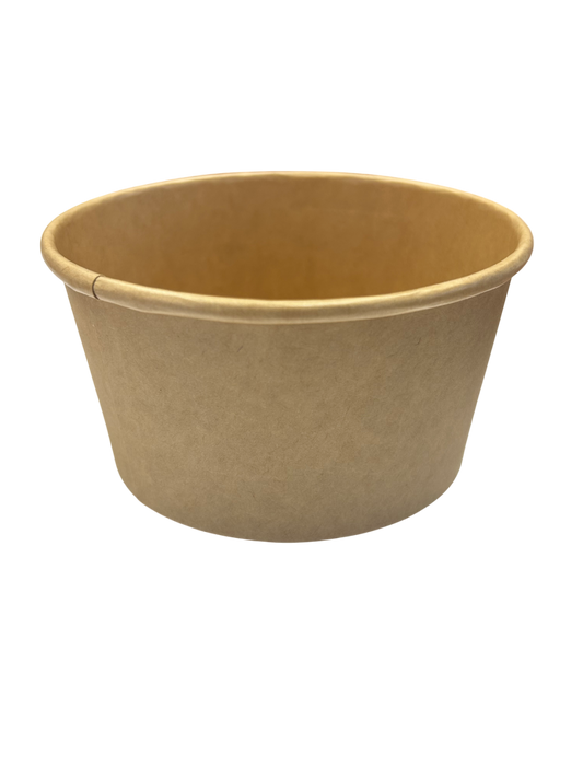 12oz - 116mm Paper Soup Containers Kraft - Carton of 500