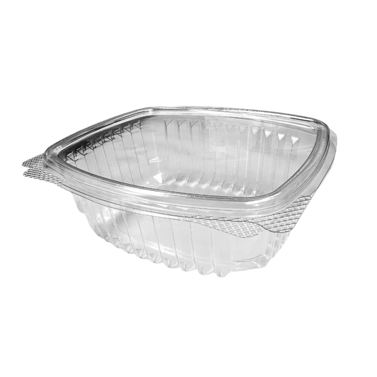 8oz - PET Clear Hinged Containers - Carton of 200