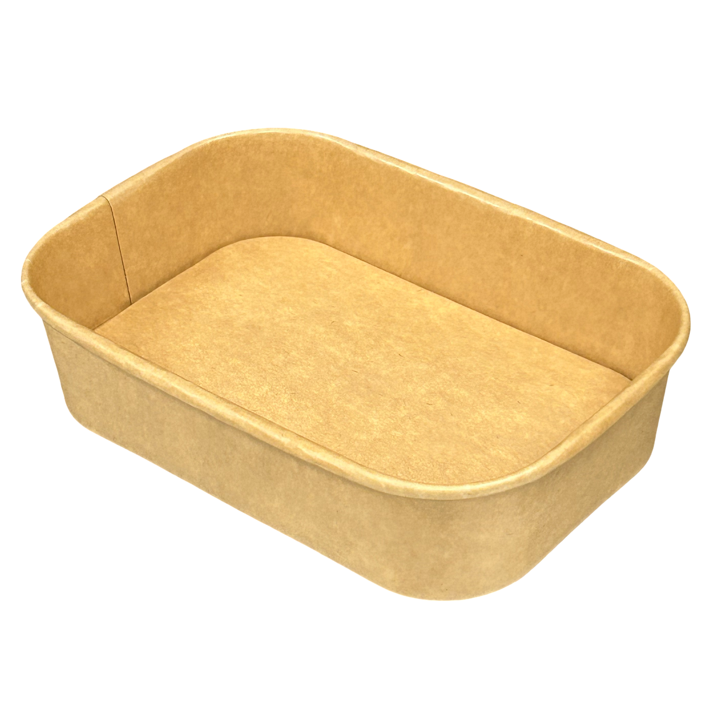 500ml - Paper Food Container Kraft Rectangle - Carton of 300