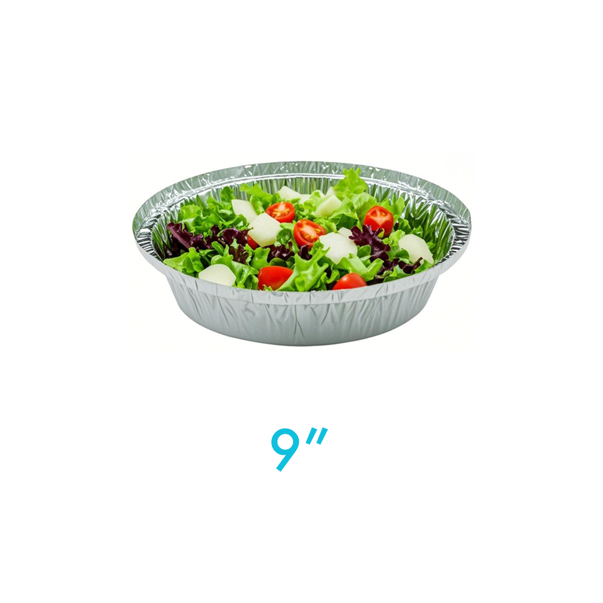 9" - Aluminum Heavy-Duty Containers Round - Carton of 500