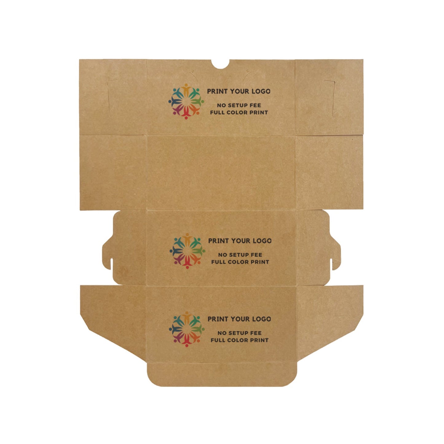 8" x 4" x 4" - Custom Kraft Bakery Boxes - Carton of 100 - KIS PAPER - 5333; Full Color Custom Print, Printed in Canada; $0.84/pc