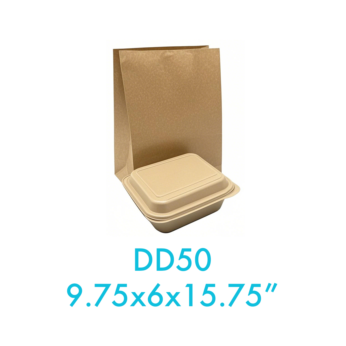 DD50 Grocery Bags 9.75x6x15.75 inches - Carton of 500