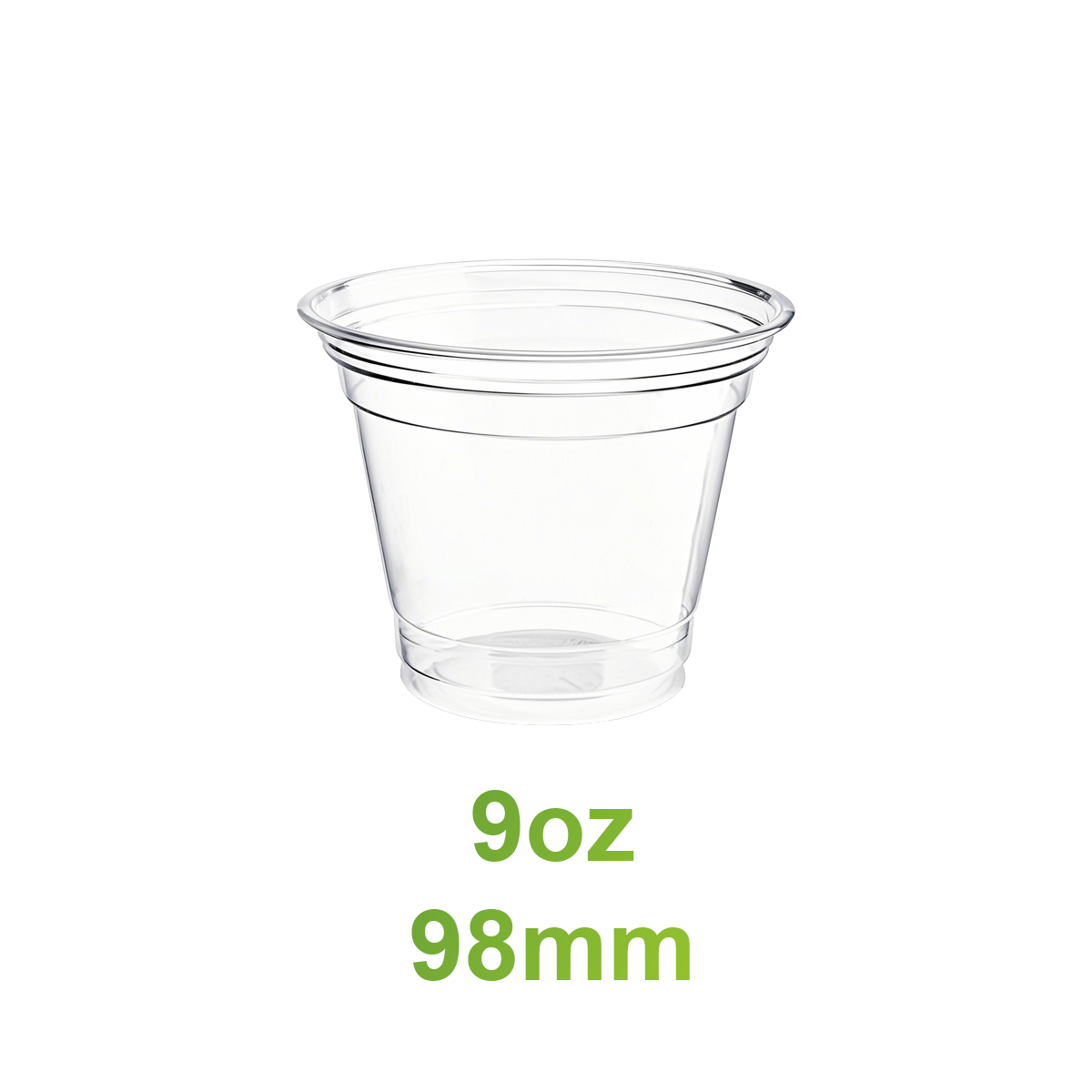 9oz - 98mm Opening PET Cold Drink Cups - Carton of 1000