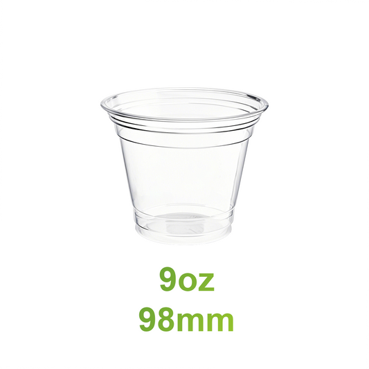 9oz - 98mm Opening PET Cold Drink Cups - Carton of 1000