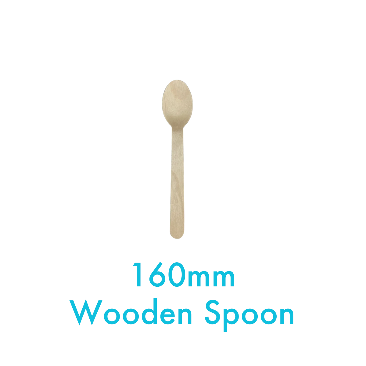 160mm - Wooden Spoon - Carton of 1000