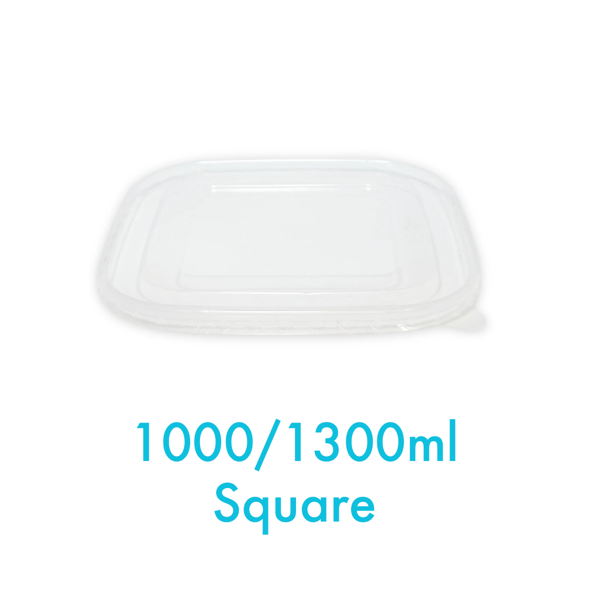 1000ml/1300ml Plastic Lid for Food Container Square - Carton of 300