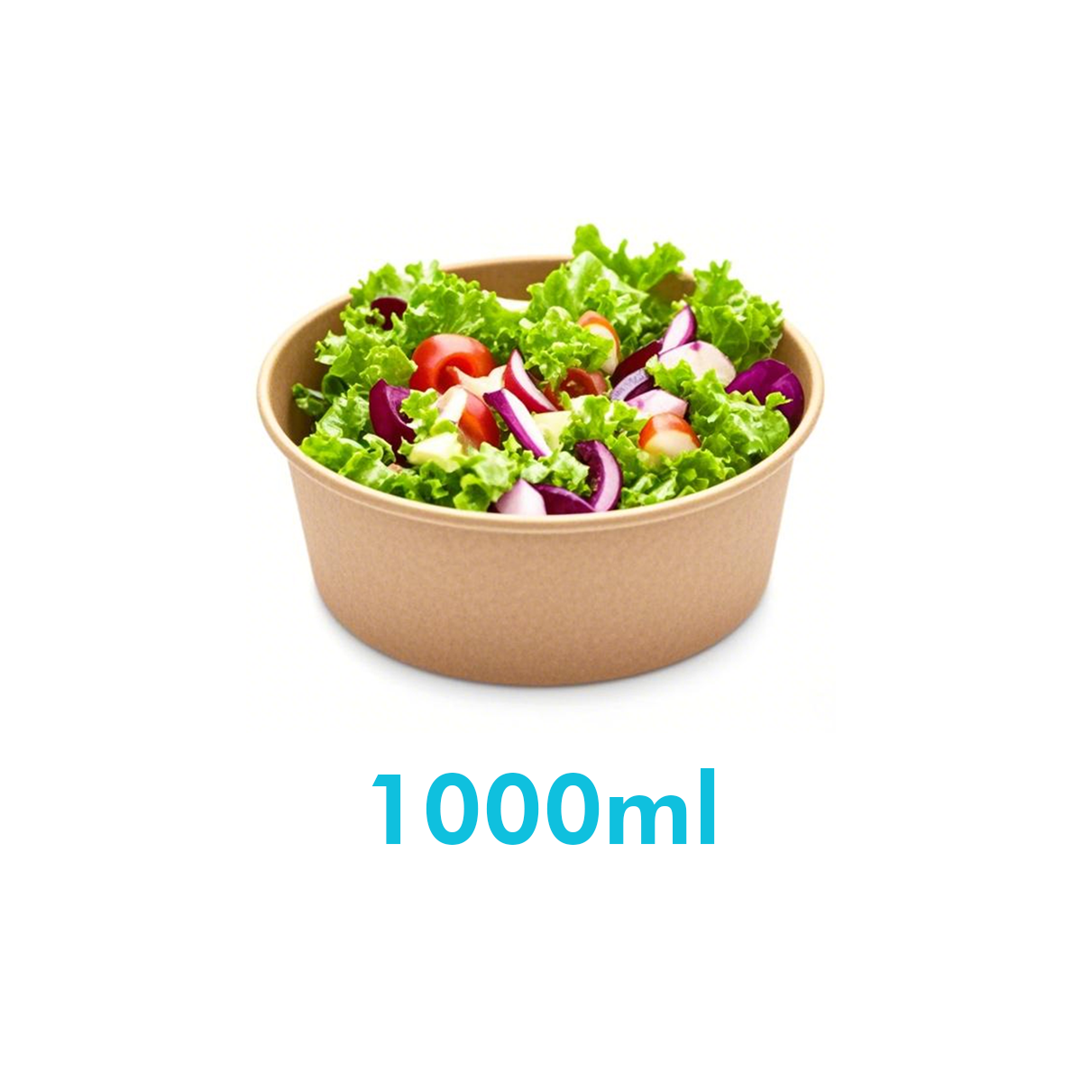 1000ml - Paper Salad Bowl Kraft - Carton of 300